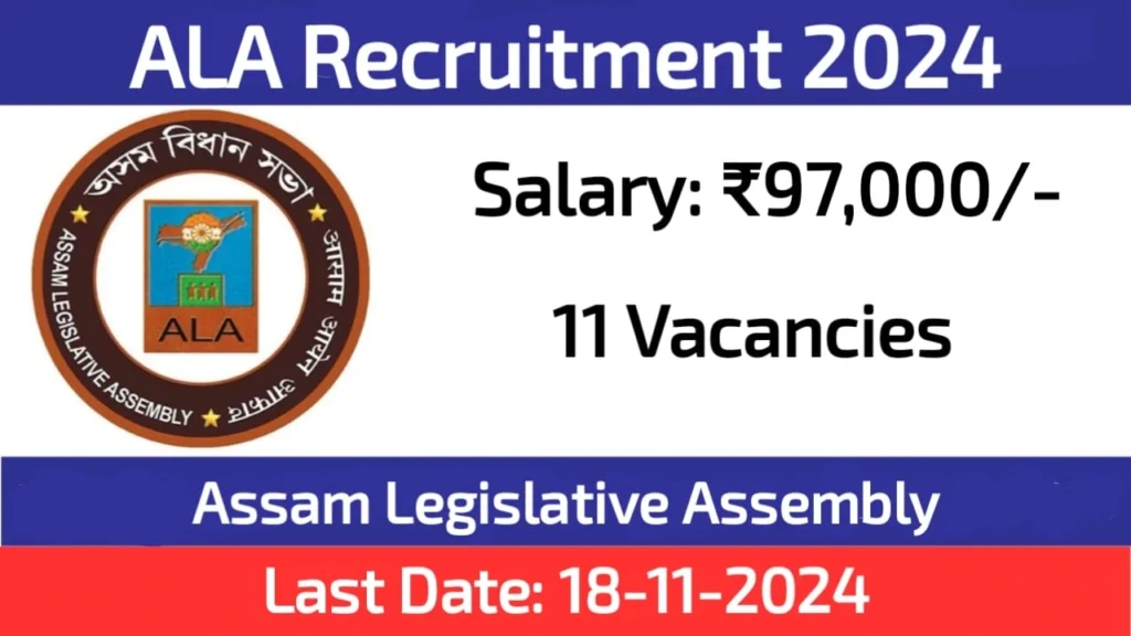 Assam Legislative Assembly Recruitment 2024 Apply Now for Reporters, Stenographers, Typists, and Translator Posts