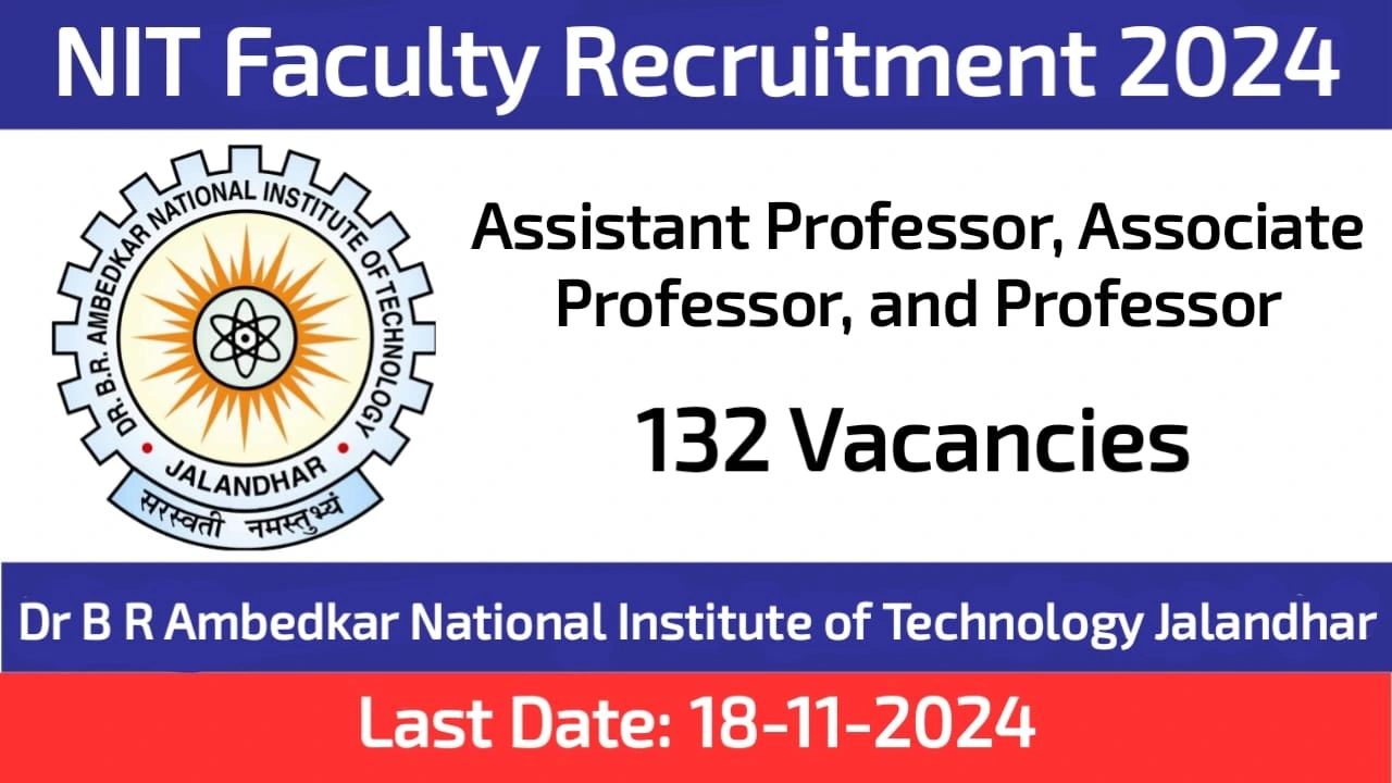 NIT Jalandhar Faculty Recruitment 2024