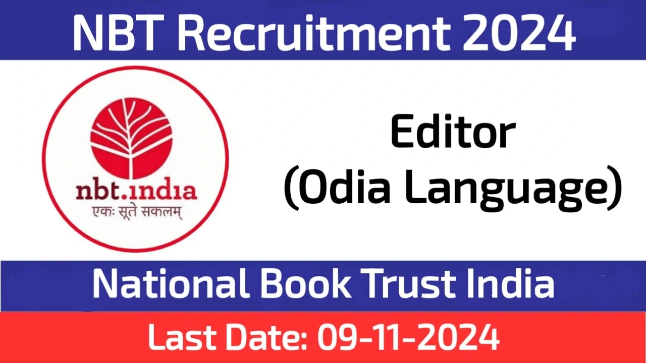 National Book Trust Editor Odia Language Recruitment