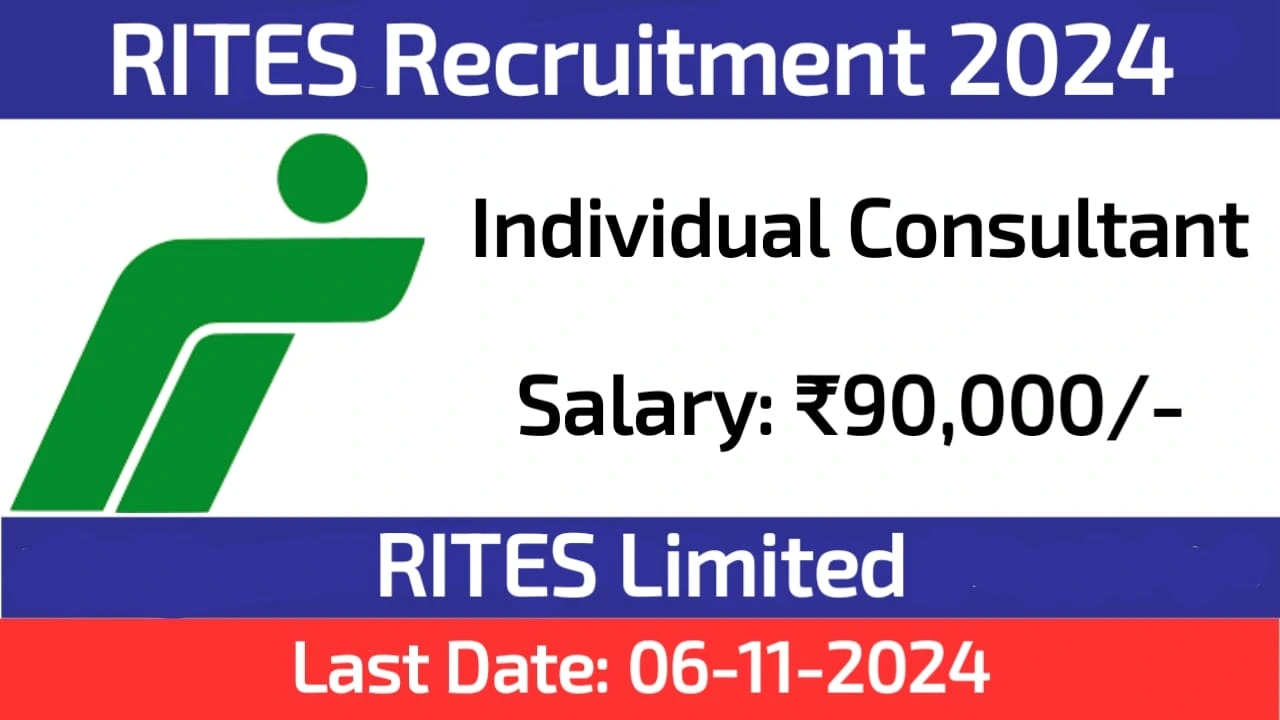 RITES Individual Consultant Recruitment 2024 Monthly Salary Up to Rs 90,000